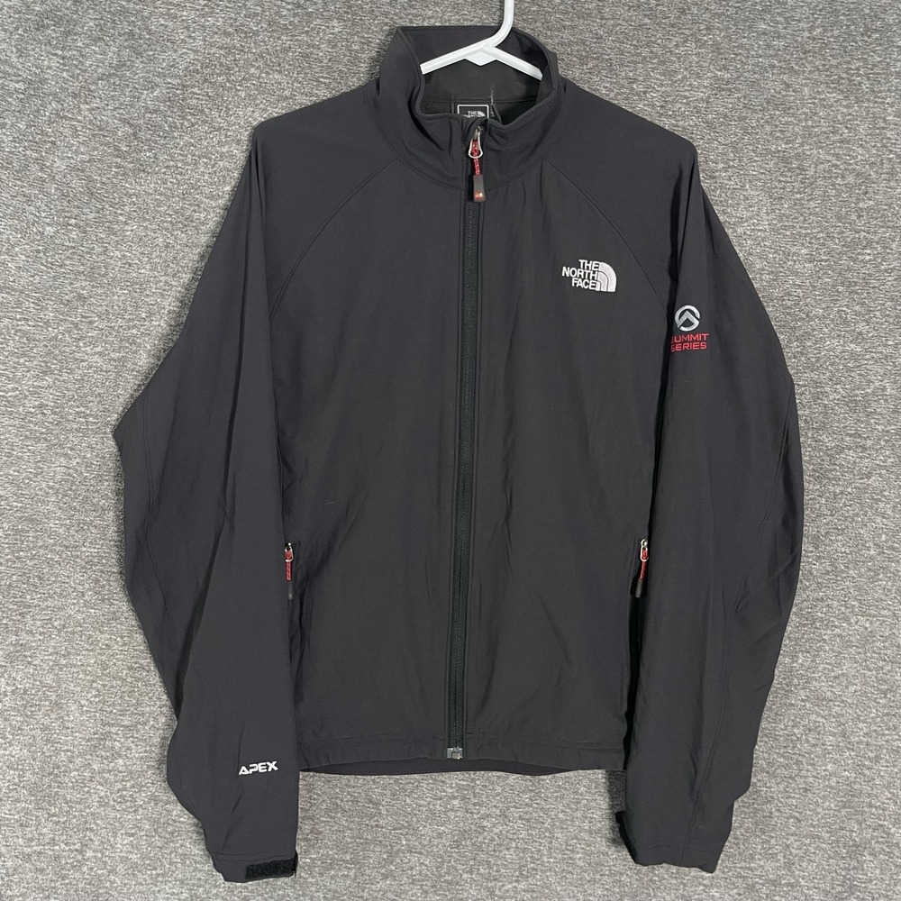 The North Face Summit Series Apex Jacket Womens Large Gray Softshell Full Zip